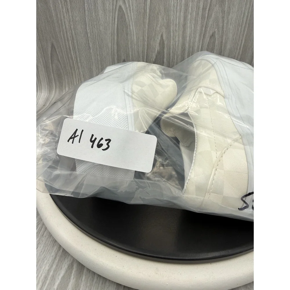 Vans Classic Slip On Stackform Checkerboard Women 7 White Ivory Platform Shoes